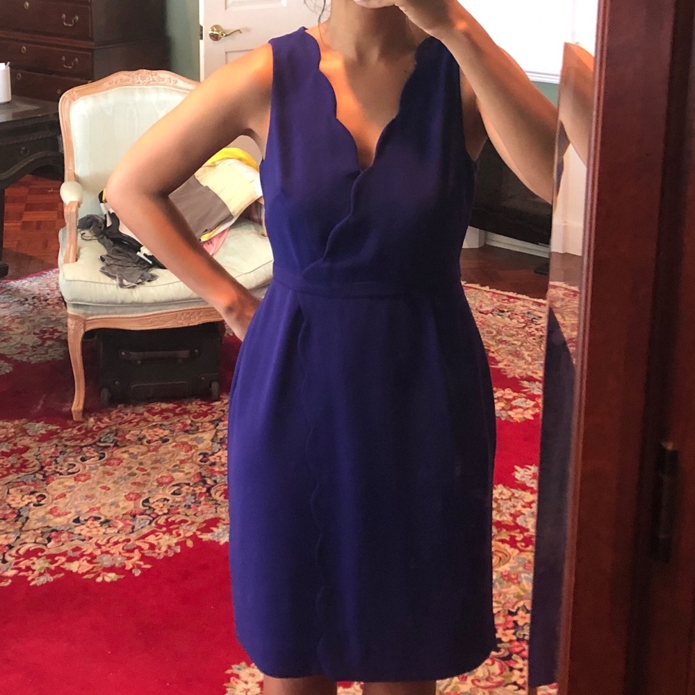EUC J. Crew Scalloped Dress